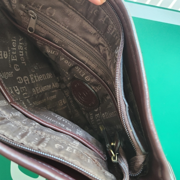 Leather and Fabric Aigner Purse - Picture 4 of 6